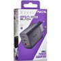 NGS Cargador de Pared GaN ERA 65W con 2 USB-C y 1 USB-A Negro
